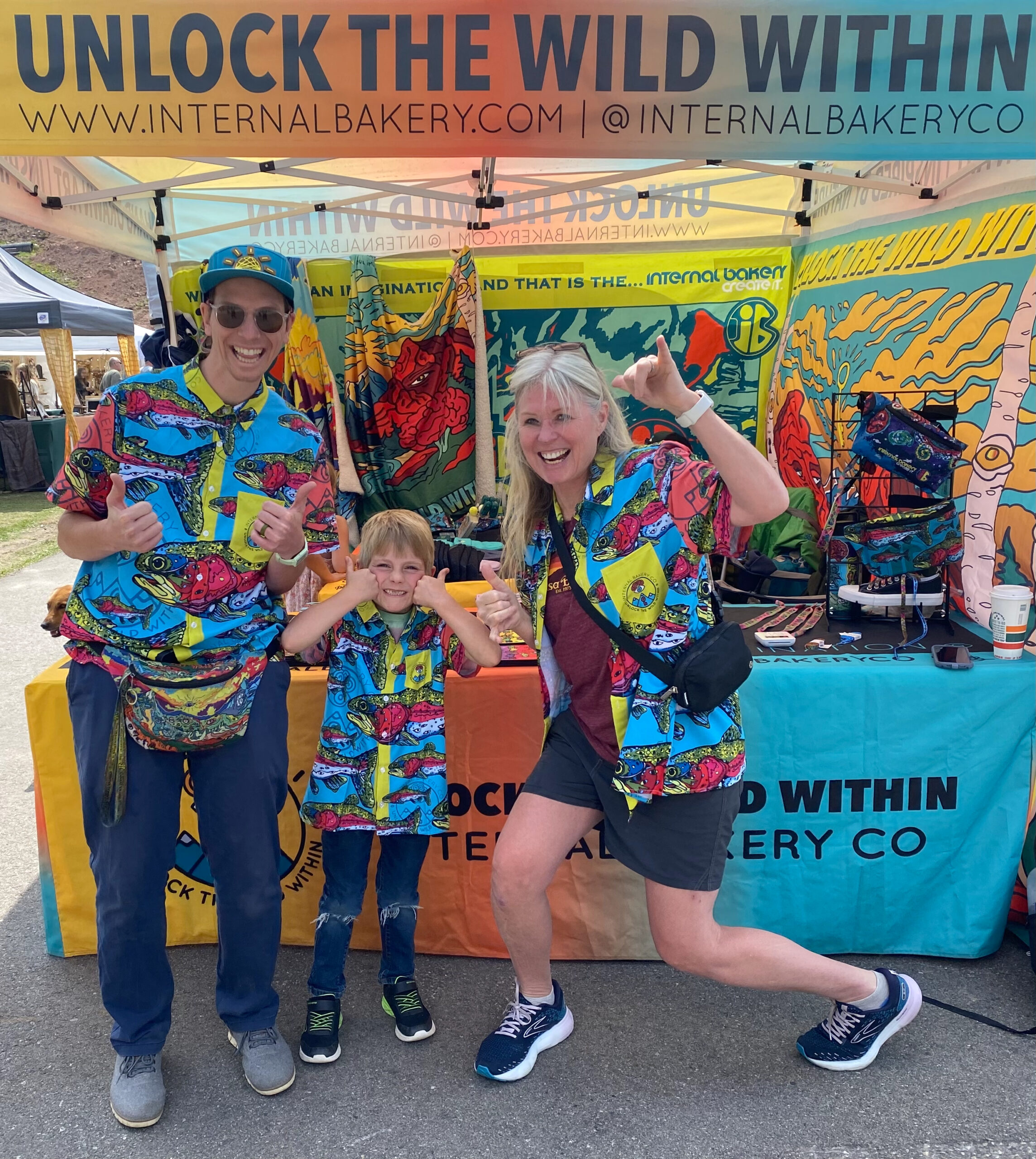 LOOKOUT (RAINBOW) TROU BUTTON UP SHIRT BY INTERNAL BAKERY CO.