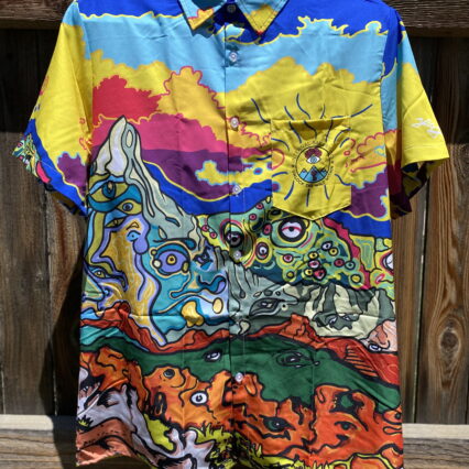 The 'Trippy Mountain' Friend-Making Shirt – See the Wild 🎨🐟👁️ Dive into a world of imagination with the Trippy Mountain Button-Up, featuring Zach Ray’s hand-drawn Front Range Mountains and Garden of the Gods with faces and characters embedding into the scene, this shirt captures the spirit of adventure—perfect for those who love to stand out and spark conversations. More than just a shirt, it’s a statement piece that invites curiosity, connection, and creativity. Whether you're by the water, in the mountains, or out in the wild, the Trippy Mountains is your bold companion for any adventure. ✨ Wear the unexpected. Make new friends. Unlock the Wild Within.