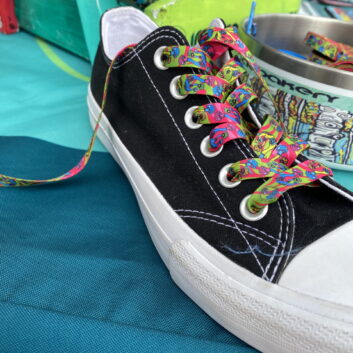 Mushroom Shoelaces – 54" (Set of 2) Step into the wild with these one-of-a-kind shoelaces, featuring my original hand-drawn mushroom cluster. Each lace is printed in vibrant, tropical-inspired colors—turning a simple pair of shoes into a canvas of creativity. At 54" long, they’re the perfect fit for most sneakers, boots, or casual kicks. Whether you’re lacing up for a hike, hitting the streets, or just wanting to add a little extra personality to your outfit, these laces bring a playful, imaginative twist to every step. – Set of 2 shoelaces – 54" length – fits most sneakers & boots – Features original hand-drawn mushroom design – Bright, tropical-inspired full-color print – Designed in Colorado Springs, CO – Matches perfectly with our Mushroom Croakies for the full vibe Because your shoes deserve more than ordinary.