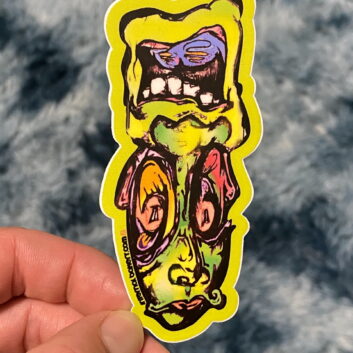 JOHNNY 2FACE STICKER — 3" (The OG) Meet Johnny 2Face — the original mind-twister that started it all. One way, he’s all smiles and good vibes. Flip him upside down and boom — a suave mustache melts right into his face, shifting his energy into something a little mysterious… a little feminine… a little both. Drawn straight from the depths of imagination, Johnny 2Face plays with balance, duality, and the fluid dance between masculine and feminine. He’s the OG from the 2Face Series, a reminder that who we are depends on how you look at it — and sometimes, it’s worth flipping your perspective. — Hand-drawn by Zach Ray in Colorado Springs, CO — 3" durable vinyl sticker — The OG that unlocked the 2Face universe 🌗