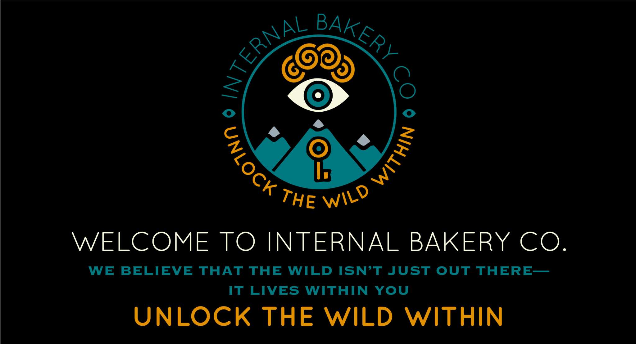 Internal Bakery Logo Unlock the Wild Within. This reimagined Internal Bakery logo — a symbol of imagination, curiosity, and the wild creative spirit that lives inside us all. Hand-drawn and designed in Colorado Springs, this mark represents the heart of our rebrand: Unlock the Wild Within.