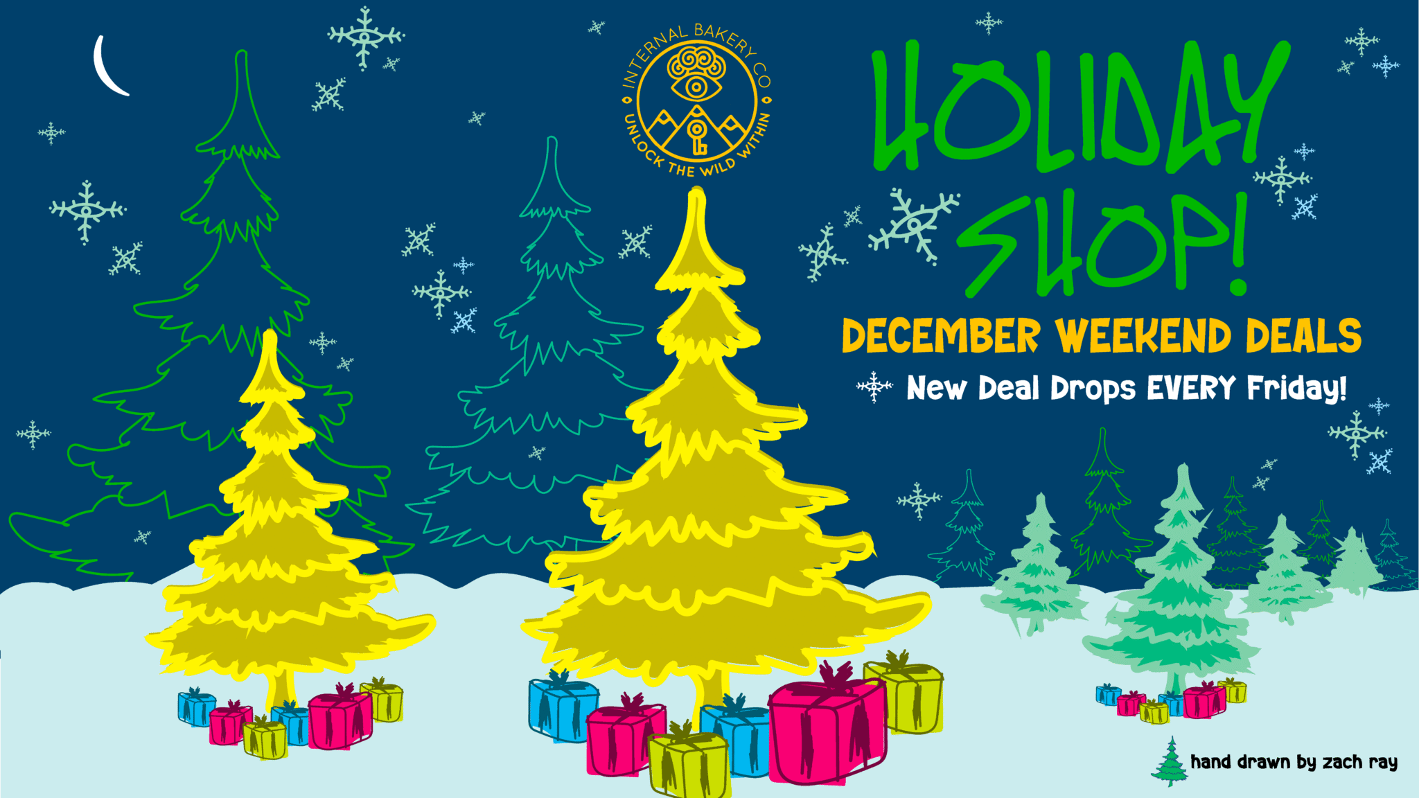 Hand-drawn in the Internal Bakery studio — where imagination rises and the wild comes to life. Welcome to the Holiday Shop: limited drops, weekend deals, and gifts straight from the creative fire.