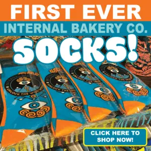 Step into comfort with a little wild energy built in. These socks are designed for everyday wear but made to carry the spirit of the wild within. Soft, breathable, and built for all-day comfort, they’re perfect for slow mornings, long adventures, market days, or just kicking back and dreaming up your next move. Each pair features original Internal Bakery artwork—hand-drawn designs inspired by nature, imagination, and the hidden faces in the world around us. They’re not just socks—they’re a small wearable piece of art that keeps your creativity moving from the ground up. Details: Soft, breathable fabric blend for all-day comfort Mid-weight feel (perfect for year-round wear) Stretch fit for most sizes Durable knit for everyday use Original Internal Bakery Co. artwork design Care: Machine wash cold, tumble dry low. Flip inside out to preserve print vibrancy. Wear them loud. Wear them weird. Wear them like you mean it.